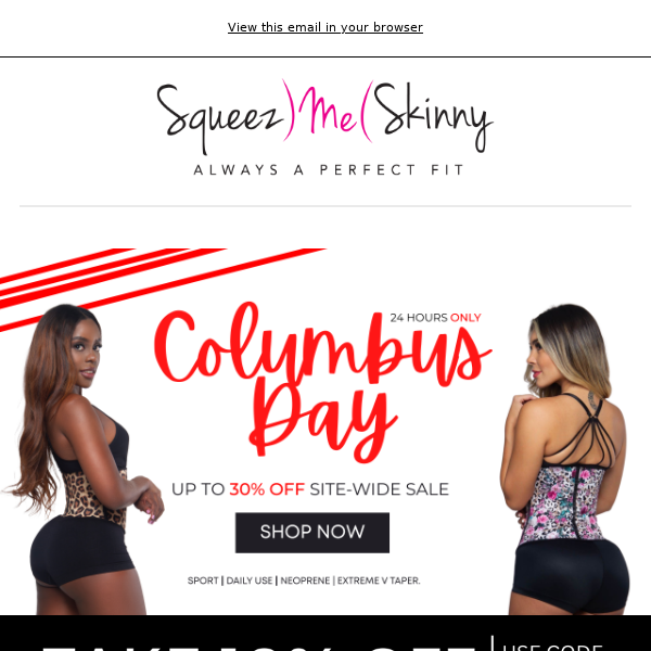 One day ONLY, SAVE BIG! Columbus Day sale 🔥