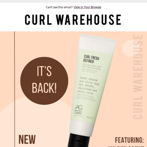 AG Care's Curl Fresh Definer is BACK! + New Products from The Doux