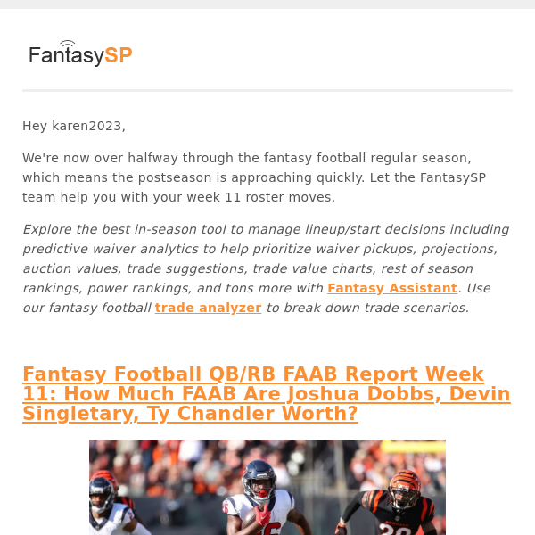 Week 11 Must-Read Fantasy Football News and Analysis