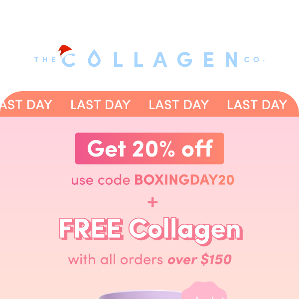 Last Day to Claim your FREE Collagen The Collagen Co.✨