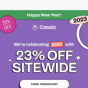 23% OFF SITEWIDE 🎆