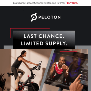 Last chance: $995 for a refurbished Peloton Bike