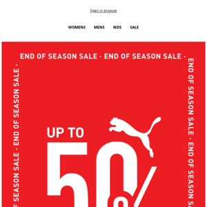 End of Season Special: SHOP 50% OFF 🔥