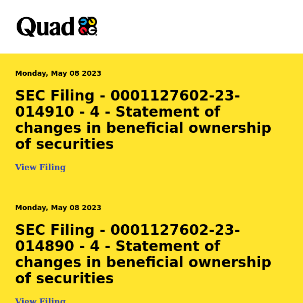 Quad SEC Alert