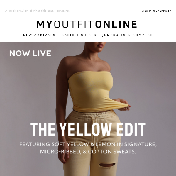 NOW LIVE: THE YELLOW EDIT 💛