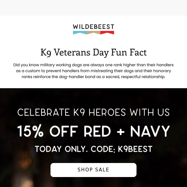 K9 Veterans Day Sale ❤️💙