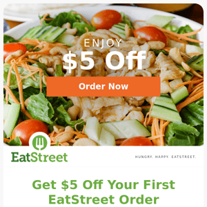 Take $5 Off Your First Order.