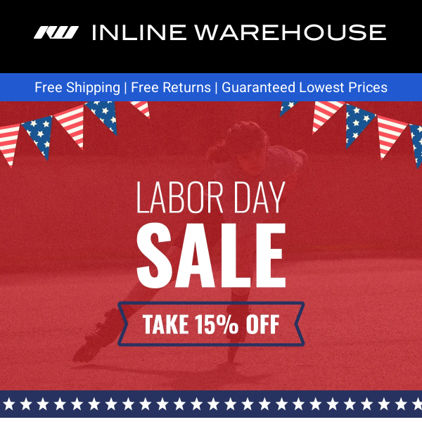 15% Off Skating Gear for Labor Day!