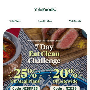 Take 25% Off with our 7-Day Eat Clean Challenge