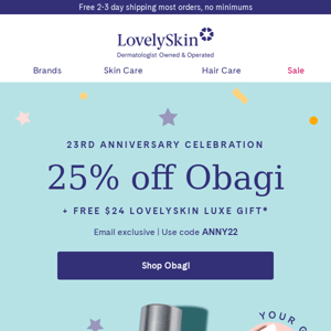 Hurry! 25% Off Obagi won't last much longer