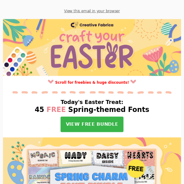 🐣 Get Crafty This Easter with FREE Spring Fonts