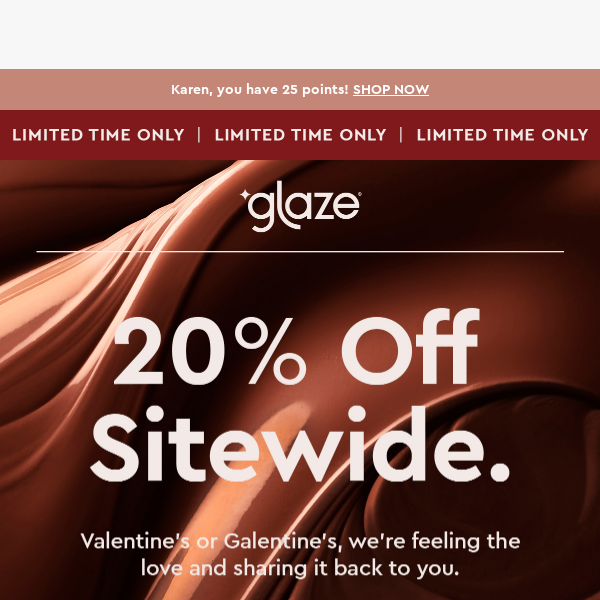 Glaze Hair, take 20% off everything!