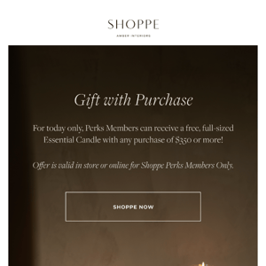 TODAY ONLY | Free Candle with Purchase