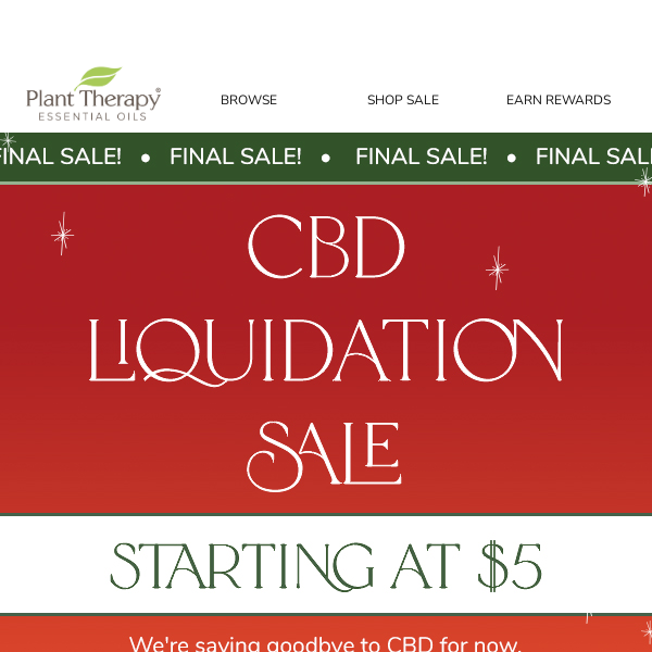 FINAL SALE: Shop our CBD Liquidation Sale 🏃‍♀️