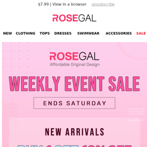 [1 message] Rosegal Anniversary is about to come...