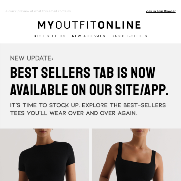 NOW AVAILABLE: BEST SELLERS TAB