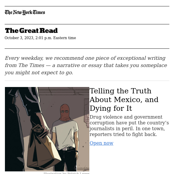 The Great Read: Telling the Truth About Mexico, and Dying for It
