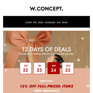 12th Day of Deals! Extra 15% Off Full-Priced Items💝