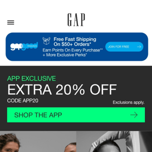 Look! You landed 40% + app-exclusive 20%
