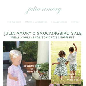 The LAST CHANCE JA x Smockingbird SALE FINAL HOURS 🚨