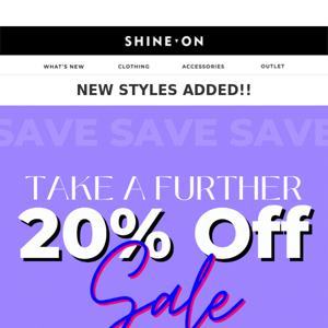 IT'S BACK! 😱 Extra 20% off SALE!