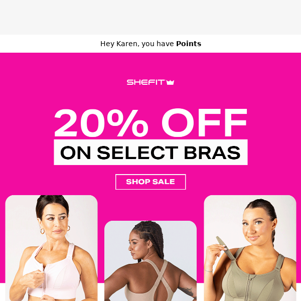 Sale on select bras & apparel!