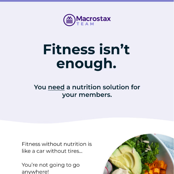 Offer nutrition, NO expertise required