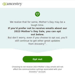 Rather skip the Mother’s Day emails this year?