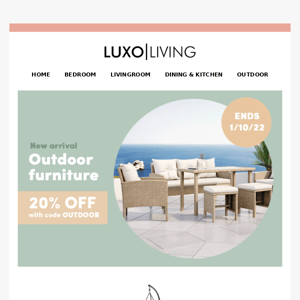 20% off *new arrival* outdoor furniture... just in time for summer!