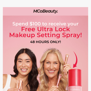 Spend just $100 to get a FREE full size setting spray