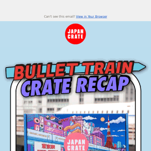 🚄 Bullet Train Crate passing through