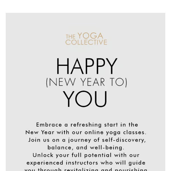 New Year, New You: Unlock your Wellness Potential with Our Exclusive Online Yoga Promo! 🌟🧘‍♀️