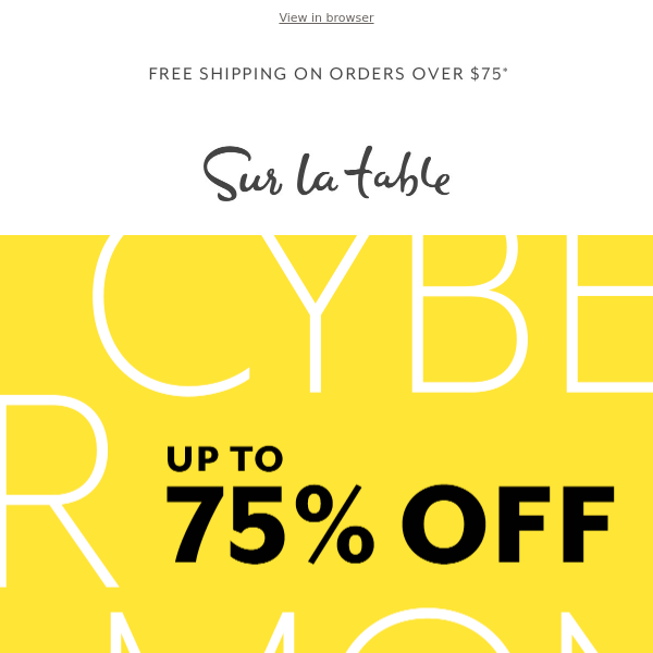 Cyber Monday—Up to 75% off top-rated picks!