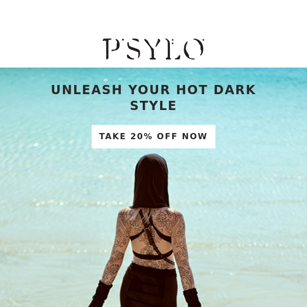 Sun, Sand & Distinctive Dark Wear - Let's Go!