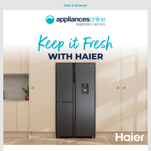 Fresher Food, Fresher Laundry, with Haier