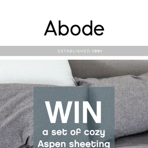 Win a set of cosy Aspen Flannel Bed Linen