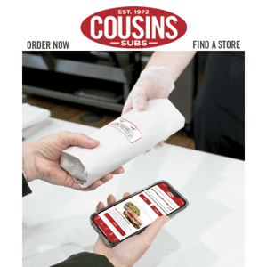 Life is better on the Cousins Subs app.