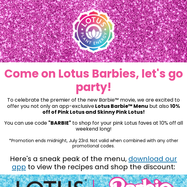 Come on Lotus Barbies, let's go party! 💗✨