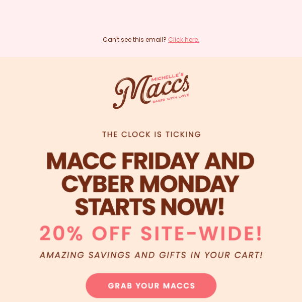 Sweeten Up Your Black Friday with 20% off MACCS