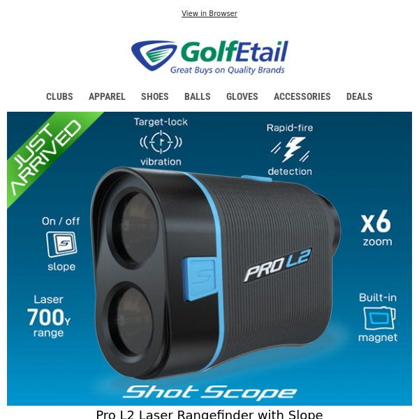 Just In✔️Shot Scope Pro L2 Laser Rangefinder $129‼️ On Sale Now