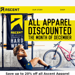 All Apparel Discounted The Month Of December