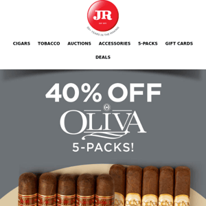 Satisfy your cigar crave with Oliva 5-packs - 40% off tonight