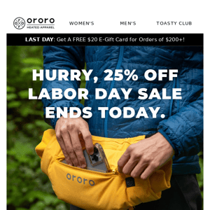 25% OFF heated gear is going...