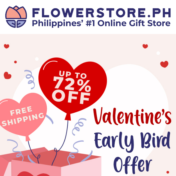 Enjoy Valentine's Early Bird Discounts, ! 💝
