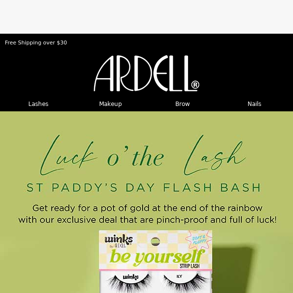 Get Lucky 🍀 with 30% Off Lash Pairs: St. Paddy’s Flash Sale!🌈