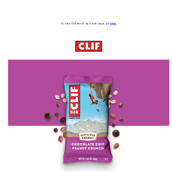 Back in Stock! CLIF BAR Chocolate Chip Peanut Crunch