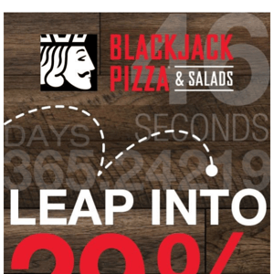 Leap Year = extra day, more pizza & huge savings!🏃‍♀️🍕