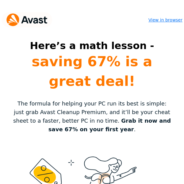 Get ready for class and save 67% on Avast Cleanup Premium!