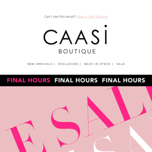 It’s not too late! FINAL HOURS, 30% OFF EVERYTHING