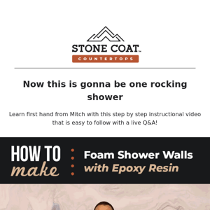 🗿 Shower walls made out of Stone Coat?! 🤪